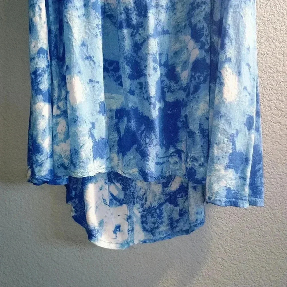 Rue 21 Blue and White Tie Dye Open Back Mini Dress Women's Juniors Size Large - Picture 5 of 10